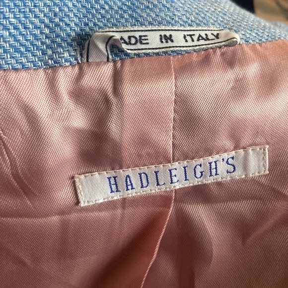 Hadleigh’s Made in Italy Daphne Blazer Jacket Linen Wool Sz 40 - Picture 5 of 10